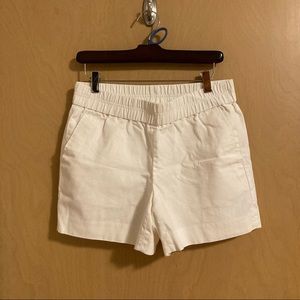 White linen J Crew shorts